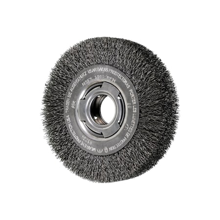 6 Crimped Wire Wheel - Wide Face - .014 CS Wire, 2 A.H.